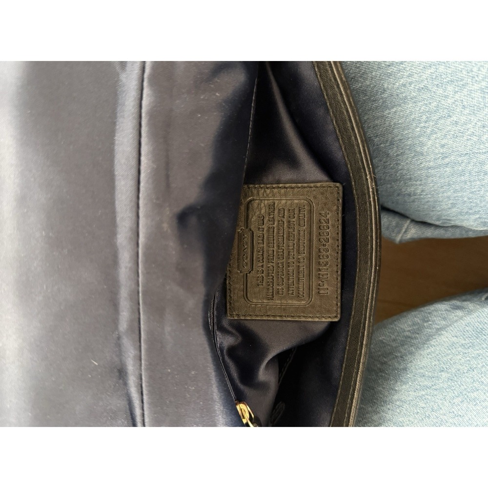 Coach 2013 Sadie Madison Black Leather‎ Turnlock Flap Crossbody Bag 26624 VTG - Picture 5 of 5